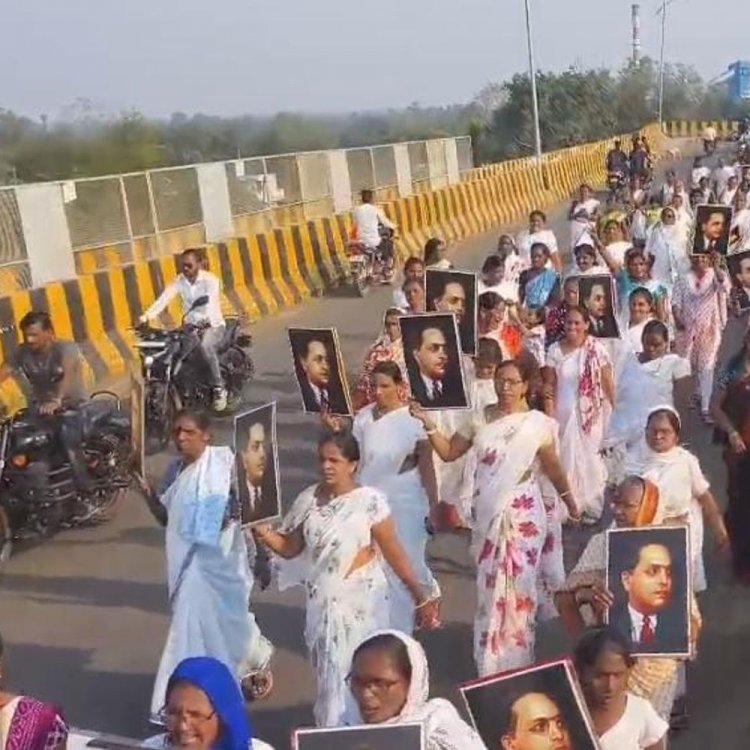 गृहमंत्री अमित शाह के भाषण का विरोध:नेपानगर में माता रमा आई महिला मंडल ने निकाली रैली; इस्तीफे की मांग की