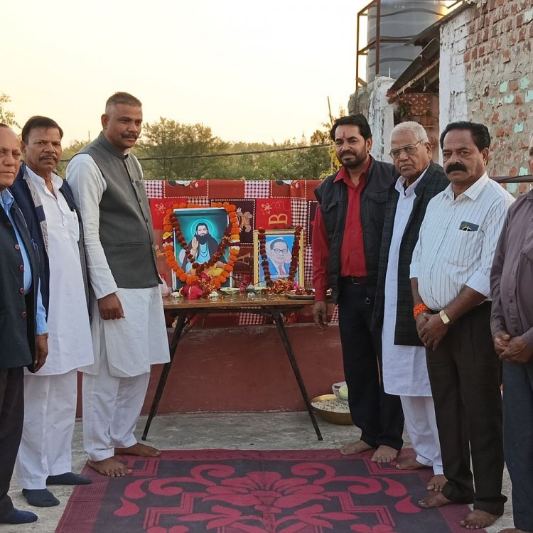 पिपलानी में संत रविदास जयंती पर कार्यक्रम:श्रमिक नेता दीपक गुप्ता ने जातिगत भेदभाव मिटाने का दिया संदेश